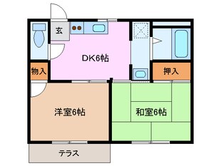 シャトル箕田の物件間取画像